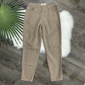 Vintage 80s Sasson Denim Mom Jean 10 12 Soft Denim High Waist Tapered Leg Brown